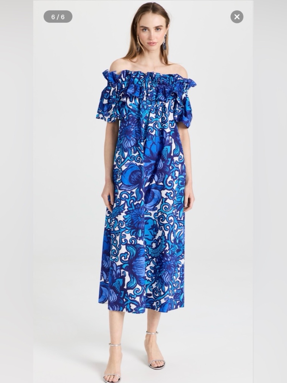 NWOT LA DoubleJ Off-Shoulder Breakfast Dress